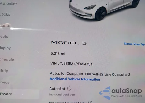 2023 Tesla Model 3 Rear-Wheel Drive from USA, damaged, VIN 5YJ3E1EA4PF454754